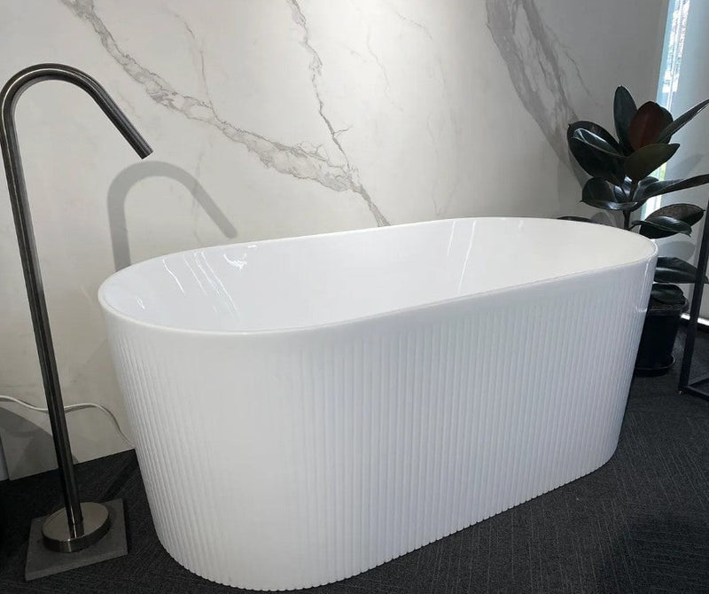 1500/1700*750/800*580mm INS OTTI Noosa Gloss/Matt White Oval Acrylic Freestanding Bathtub