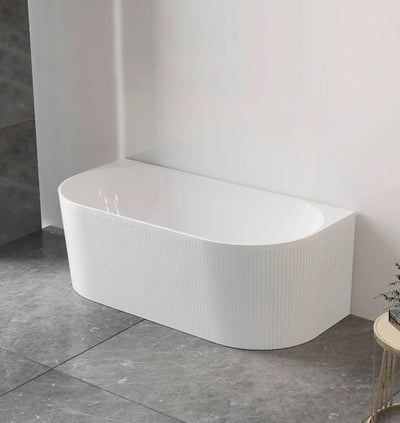 1500/1700*750/800*580mm INS OTTI Noosa Gloss/Matt White Oval Acrylic Freestanding Bathtub