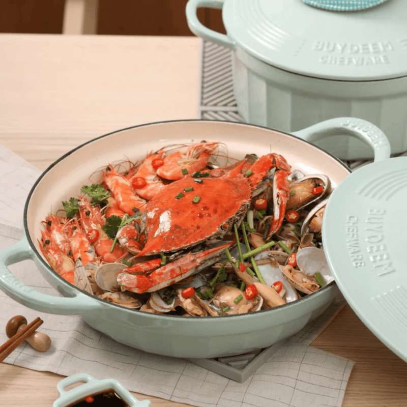 BUYDEEM CP581 Enameled Cast Iron Dutch Oven