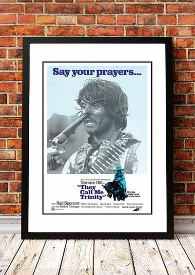 They Call Me Trinity' Cult Movie Poster! - Framed A2