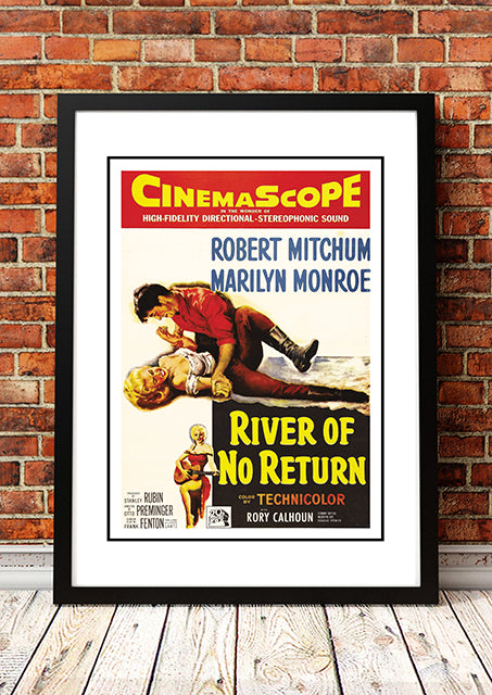 Marilyn Monroe ‘River of No Return’ Framed Movie Poster! - Framed A3