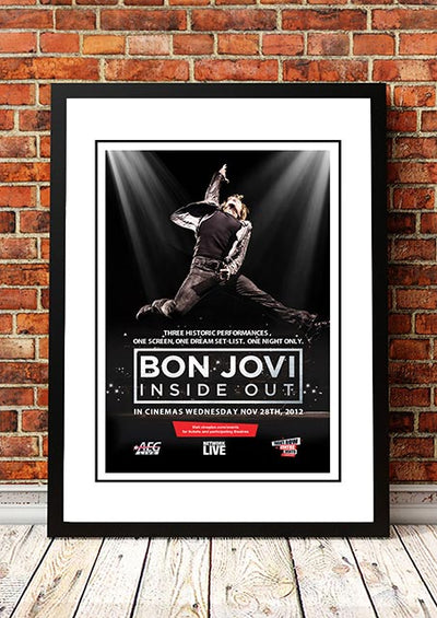Bon Jovi ‘Inside Out’ Movie Poster 2012 - Framed A2