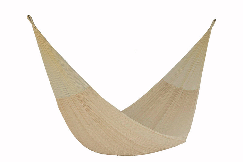 Mayan Legacy Jumbo Size Cotton Mexican Hammock in Cream Colour