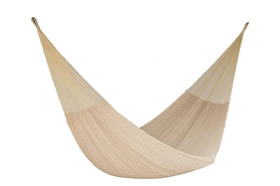 Mayan Legacy King Plus Size Nylon Mexican Hammock in Cream Colour