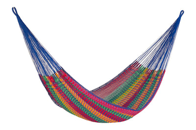 Mayan Legacy Jumbo Size Outdoor Cotton Mexican Hammock in Mexicana Colour