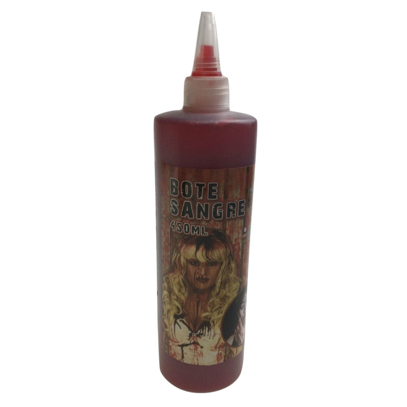Gothic Vampire Wig + 450ml Bottle Fake Blood Halloween Costume Set Horror Scary Party