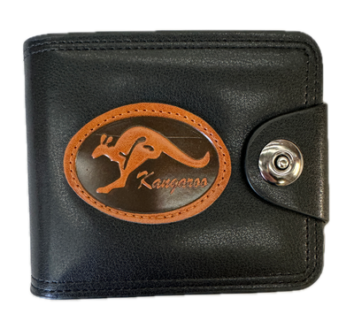 Souvenir Wallet Australia Classic Australian Kangaroo in Black