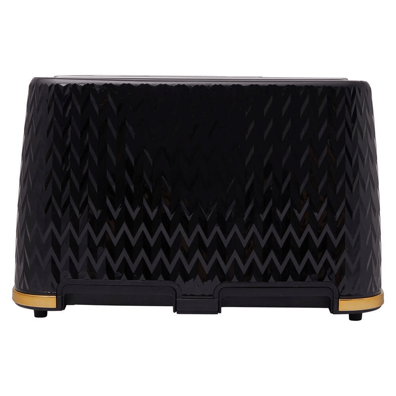 Westinghouse 1.7L Kettle & 4 Slice Toaster Pack Black/Gold Zig Zag Pattern