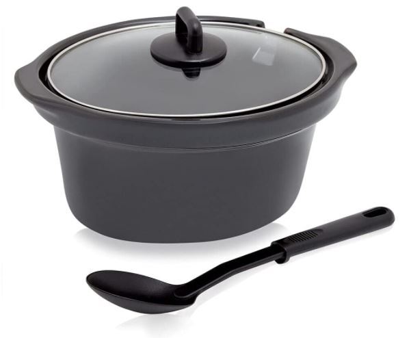 Westinghouse  3-Pot 2.5L Slow Cooker Stainless Steel Pot Cookware w/Lid/Spoon - Black