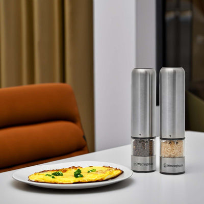 Westinghouse Electric Salt & Pepper Mill w/ LED Light - Stainless Steel