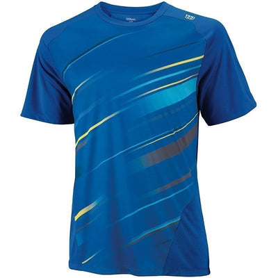 WILSON Tennis Match Performance Cardiff Crew Shirt Tee T Shirt Top WR1084500 - New Blue - XL