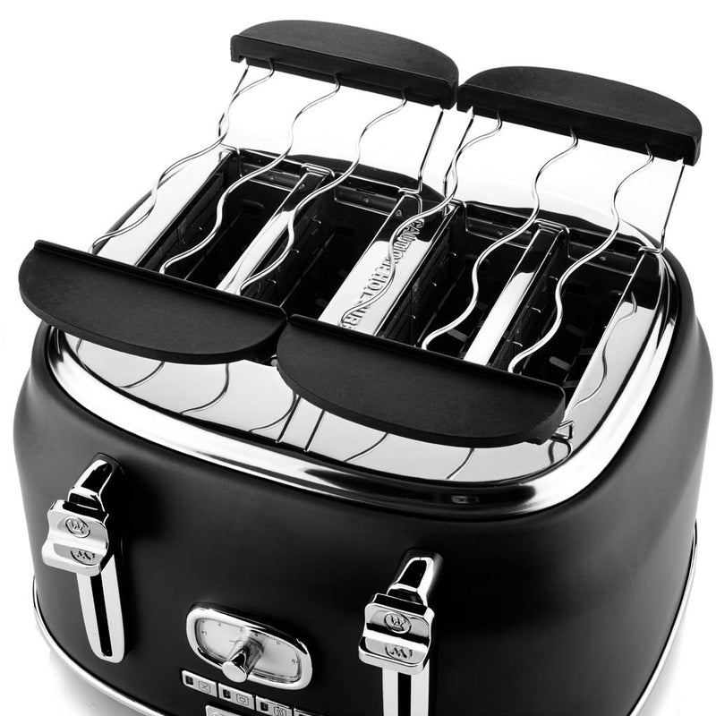 Westinghouse Retro Series 4 Slice Toaster with Removable Crumb Tray - Black