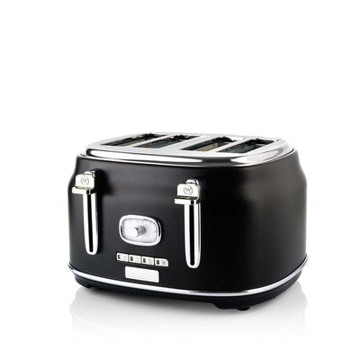 Westinghouse Retro Series 4 Slice Toaster with Removable Crumb Tray - Black