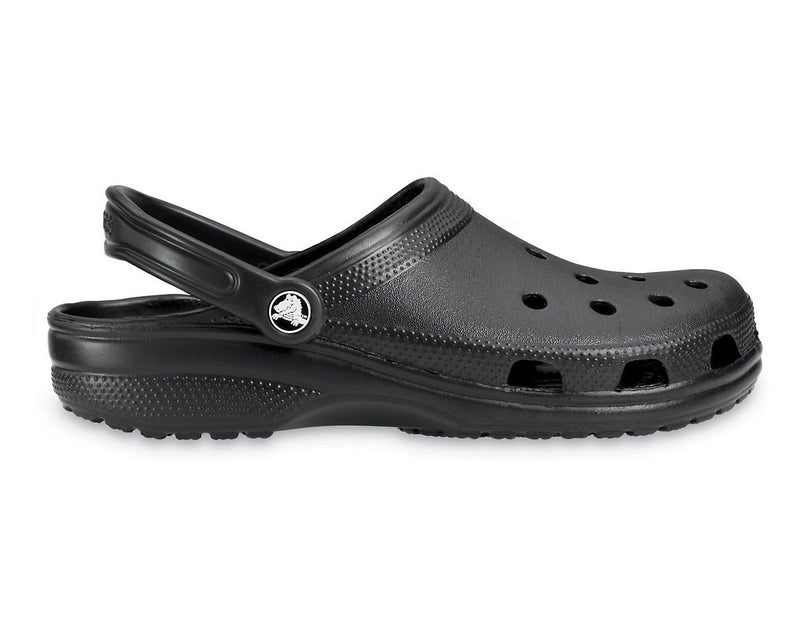 Crocs Classic Clogs Roomy Fit Sandal Clog Sandals Slides Waterproof - Black - Mens US 10/Womens US 12