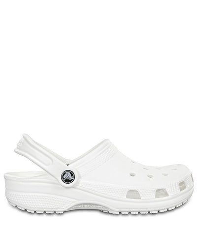 Crocs Classic Clogs Roomy Fit Sandal Clog Sandals Slides Waterproof - White - Men's US10/Women's US12