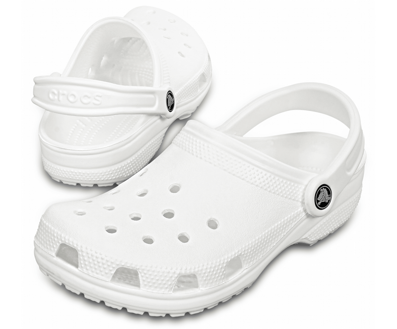 Crocs Classic Clogs Roomy Fit Sandal Clog Sandals Slides Waterproof - White - Men&