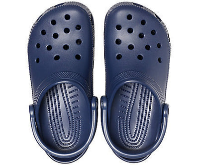 Crocs Classic Clogs Roomy Fit Sandal Clog Sandals Slides Waterproof - Navy - US Men's 11 / Women's 13