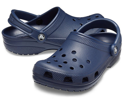 Crocs Classic Clogs Roomy Fit Sandal Clog Sandals Slides Waterproof - Navy - US Men's7 / Women's 9