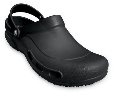 Crocs Bistro Slip Resistant Clogs Shoes Sandals Work Occupational - Black - Mens US 7/Womens US 9