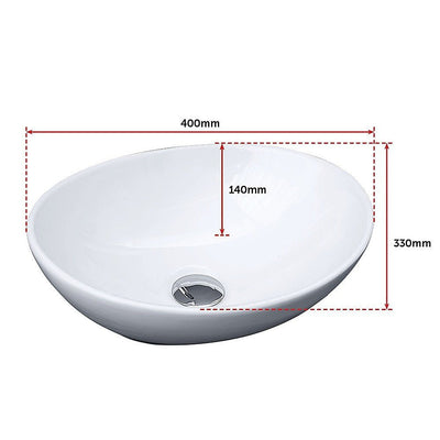 Above Counter Bathroom Vanity Oval Ceramic Basin Payday Deals