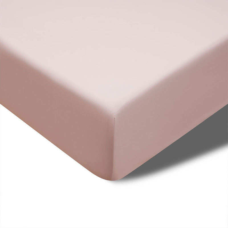 Accessorize 400TC Blush Bamboo Cotton Fitted Sheet 40cm Wall King Single Payday Deals