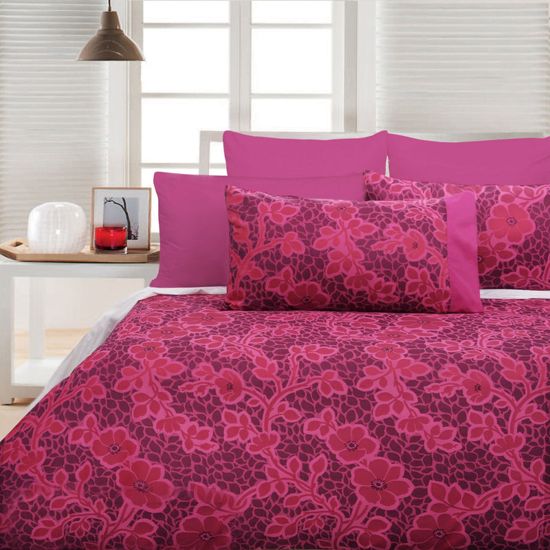 Accessorize Emma Pink Quilt Cover Set - King Payday Deals