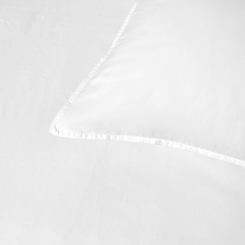 Accessorize White 400TC White Bamboo Cotton Double Stitched Quilt Cover Set Single Payday Deals