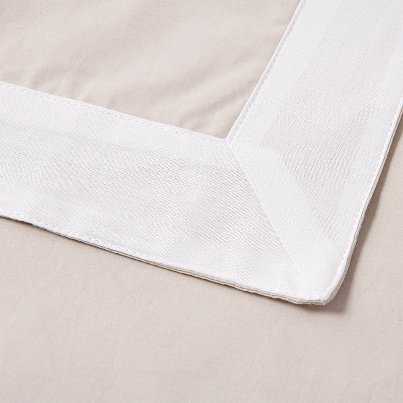 Accessorize White/Natural Tailored Hotel Deluxe Cotton Quilt Cover Set King Payday Deals