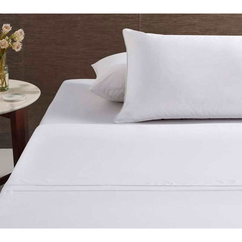 Accessorize White Piped Hotel Deluxe Cotton Sheet Set Queen Payday Deals