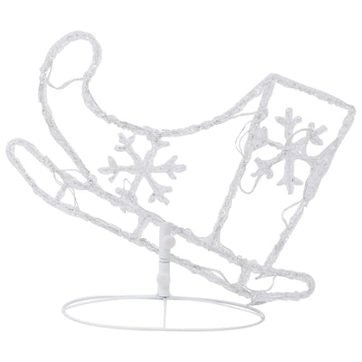 Acrylic Christmas Flying Reindeer&Sleigh 260x21x87cm Colourful Payday Deals