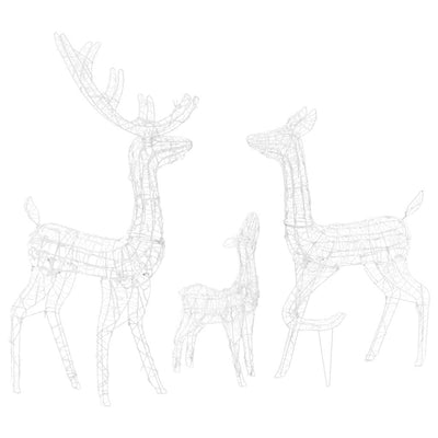 Acrylic Reindeer Family Christmas Decoration 300 LED Blue Payday Deals