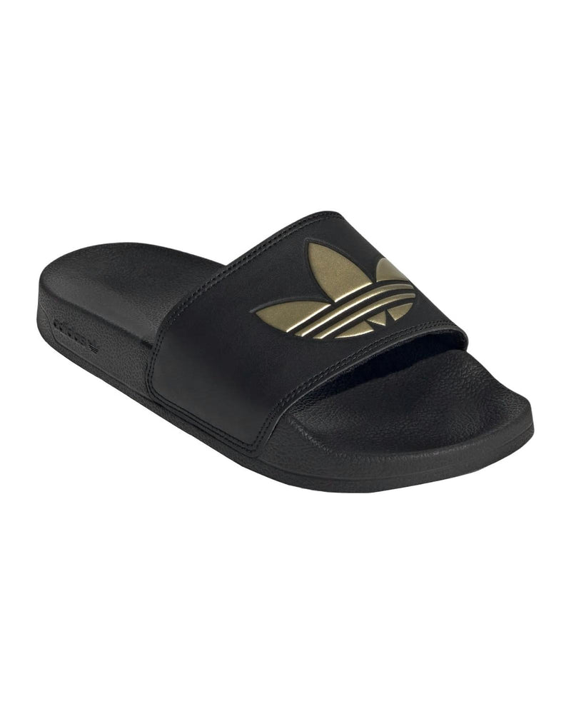 Adidas Black Casual Slides with Gold Accents in Core Black - 6 US Payday Deals