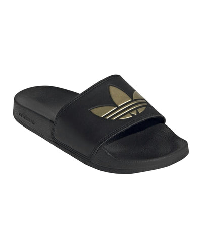 Adidas Black Casual Slides with Gold Accents in Core Black - 8 US Payday Deals
