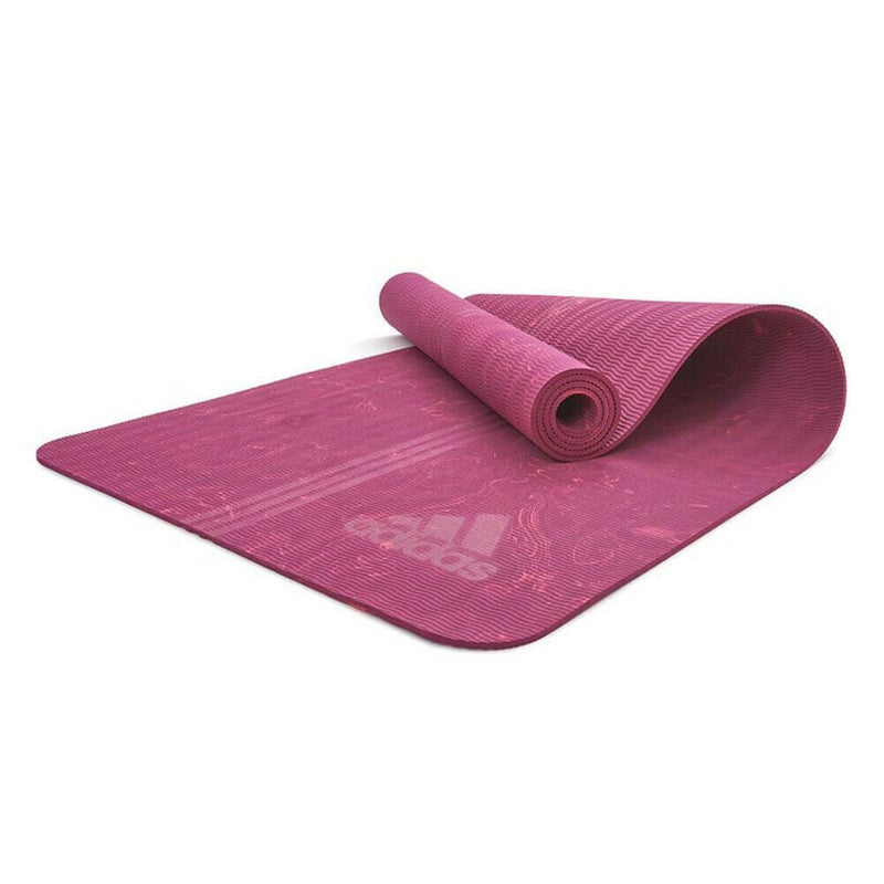 Adidas Premium 5mm Camo Sports Home/Gym Fitness Exercise Yoga Mat Power Berry Payday Deals