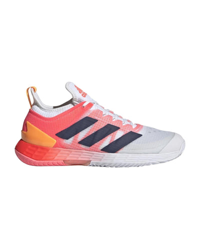 Adidas Speed-boosting Hard Court Shoes with Adituff Toe in White Blue Rush Acid Red - 10 US