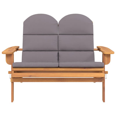 Adirondack Garden Bench with Cushions 126 cm Solid Wood Acacia Payday Deals