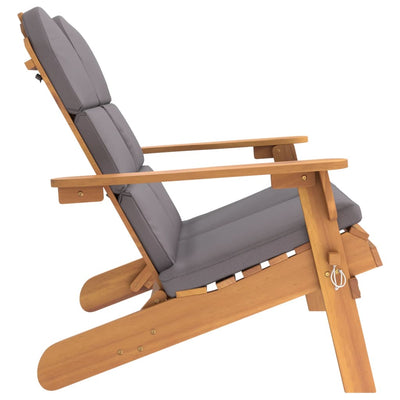 Adirondack Garden Bench with Cushions 126 cm Solid Wood Acacia Payday Deals