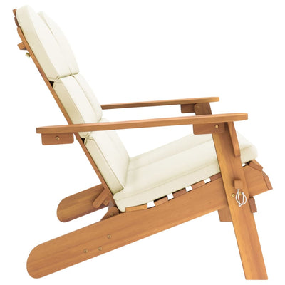 Adirondack Garden Bench with Cushions 126 cm Solid Wood Acacia Payday Deals