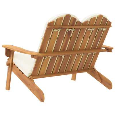 Adirondack Garden Bench with Cushions 126 cm Solid Wood Acacia Payday Deals