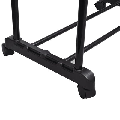 Adjustable Clothes Rack 4 Castors 2 Hanging Rails Payday Deals