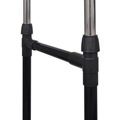Adjustable Clothes Rack 4 Castors 2 Hanging Rails Payday Deals