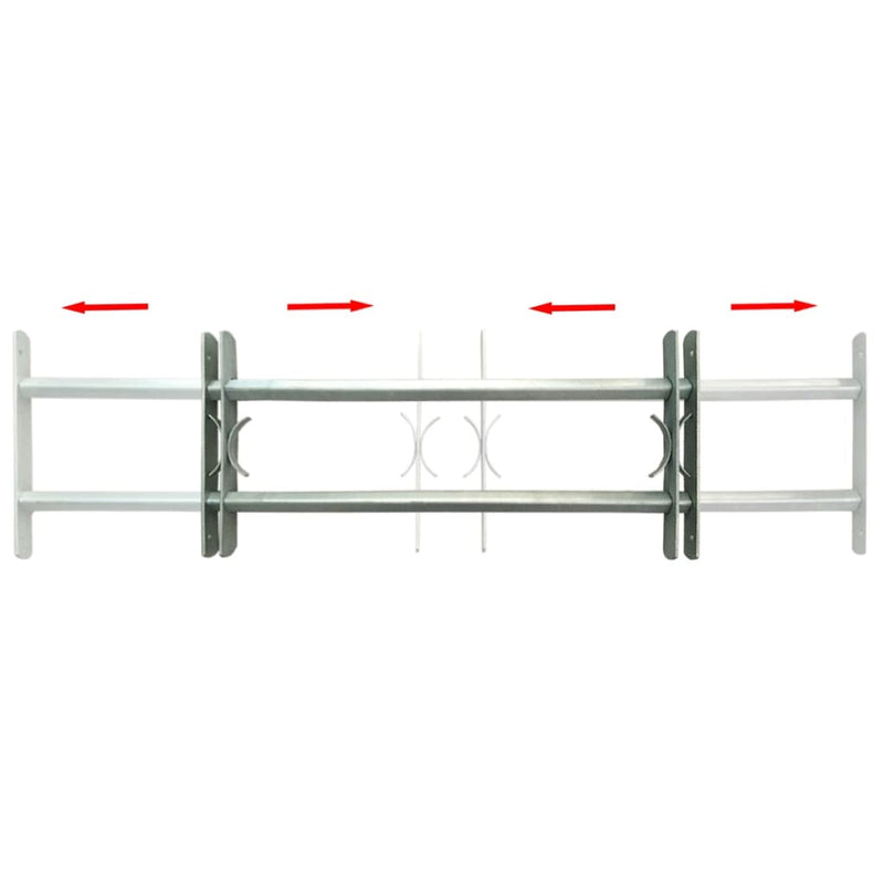Adjustable Security Grille for Windows with 2 Crossbars 1000-1500 mm Payday Deals