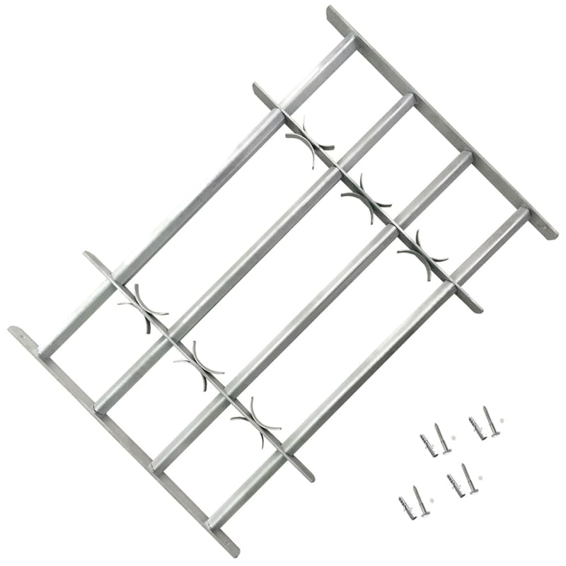 Adjustable Security Grille for Windows with 4 Crossbars 1000-1500 mm Payday Deals