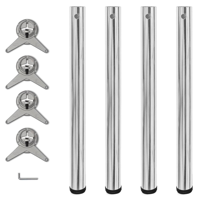Adjustable Table Legs 4 pcs Chrome 710 mm Payday Deals