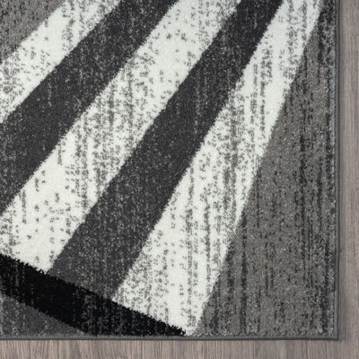 Adore Geometric Textural Rug - Grey - 160x160 Payday Deals
