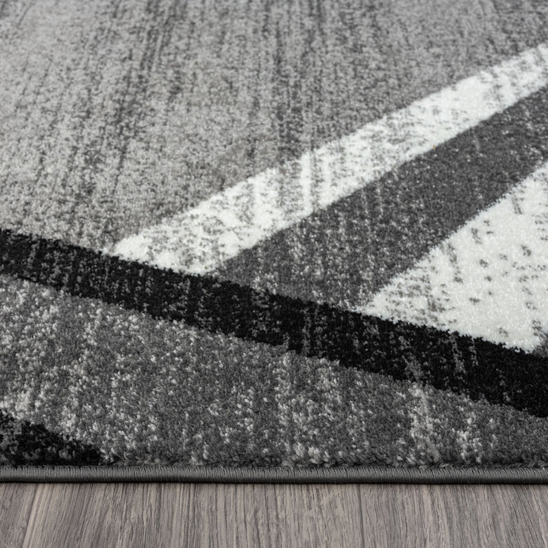 Adore Geometric Textural Rug - Grey - 240x240 Payday Deals