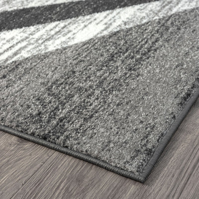 Adore Geometric Textural Rug - Grey - 80x150 Payday Deals