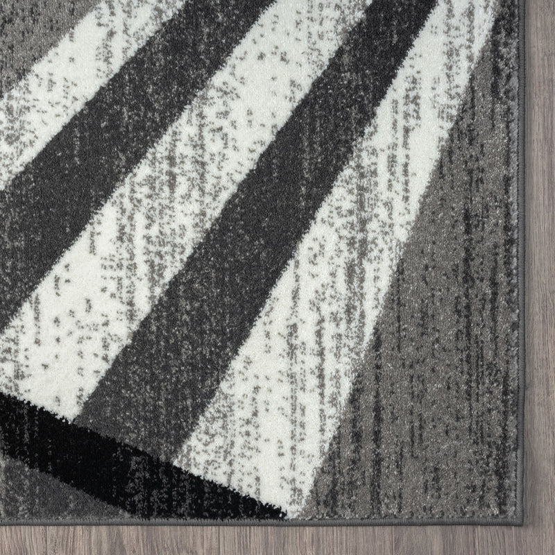 Adore Geometric Textural Rug - Grey - 80x150 Payday Deals