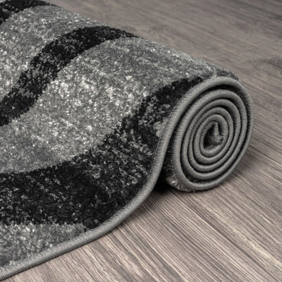 Adore Geometric Textural Rug - Grey - 80x150 Payday Deals