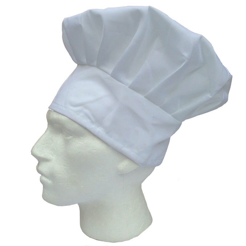 ADULT CHEFS HAT White Kitchen Cooking Baker Cap Chef Party Cotton Blend BBQ Payday Deals